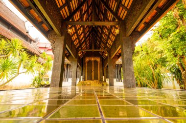 Thai style hall of Chedi Luang Varavihara temple, Chiang Mai province.