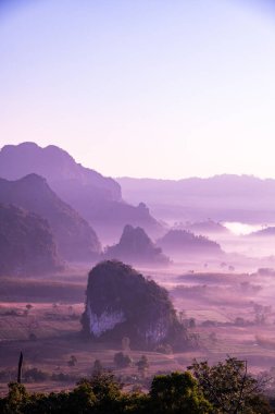 Phu Langka Ulusal Parkı, Tayland Güzel Dağ Manzarası.