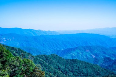 Mountain view at 1715 view point in Nan province, Thailand.