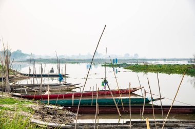 Fishing boat in Kwan Phayao lake, Thailand.