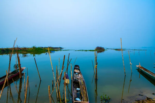 Fishing boat in Kwan Phayao lake, Thailand.