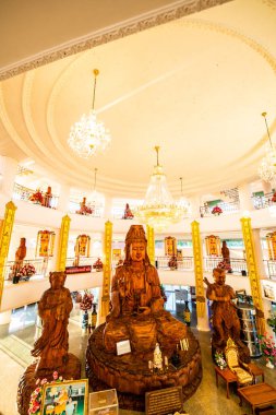 Guan Yin heykeli Hyuaplakang Tapınağı, Tayland 'da yapılmış..