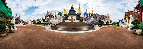 Panorama Wat Den Salee Sri Muang Gan Ban Den Temple — Stockfoto