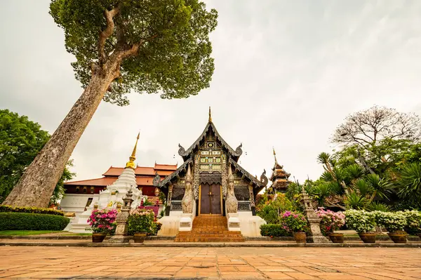 Thai Style Church Chedi Luang Varavihara Temple Chiang Mai Province — Φωτογραφία Αρχείου