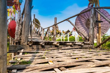 Beautiful park of Tah Mai I temple, Chiang Mai province.