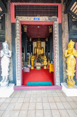 CHIANG MAI, THAILAND - May 22, 2020 : Old Buddha statue of Bupparam temple, Chiang Mai province.