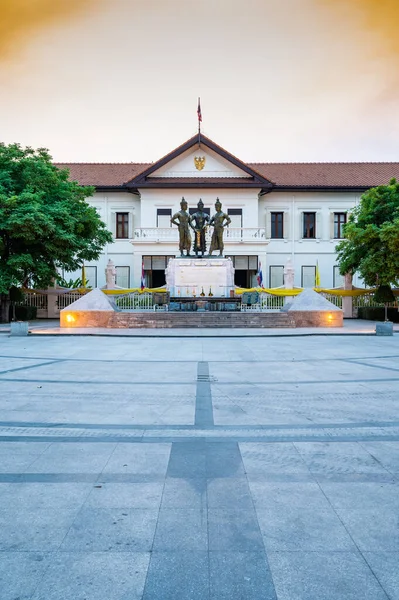 stock image CHIANG MAI, THAILAND - April 10, 2020 : Three Kings Monument in Chiang Mai Province, Thailand.