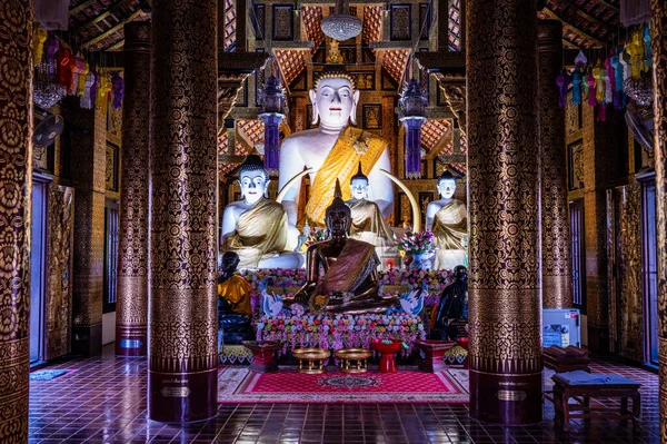 Chiang Mai Thailand April 2020 White Buddha Statue Luang Pho — Photo