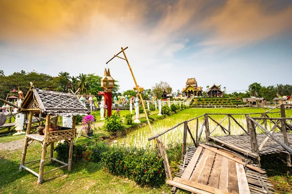 Beautiful Park Tah Mai Temple Chiang Mai Province — Stockfoto