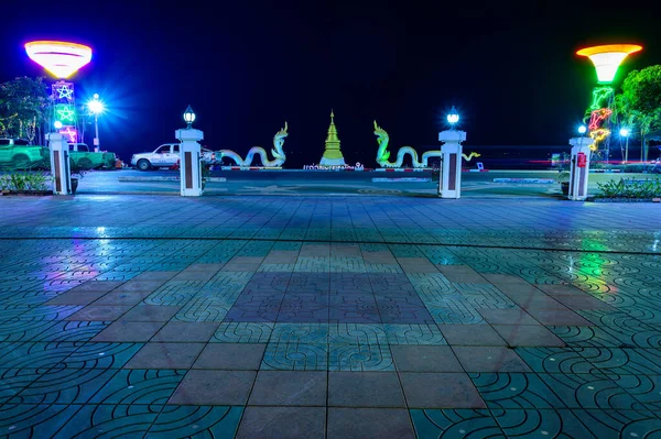 Landscape Kwan Phayao Lake Night Thailand — Stockfoto