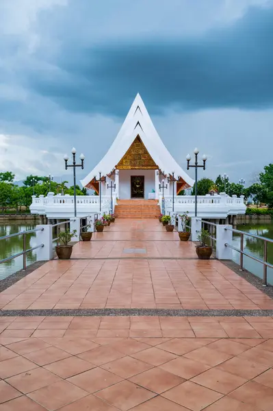 Lanna Style Church Pond Khom Kham Temple Phayao Province — Photo