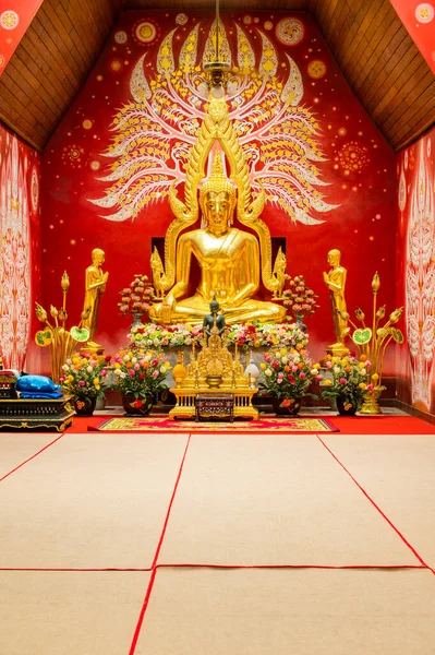 Phayao Thailand July 2020 Beautiful Golden Buddha Statue Khom Kham — Stock Fotó