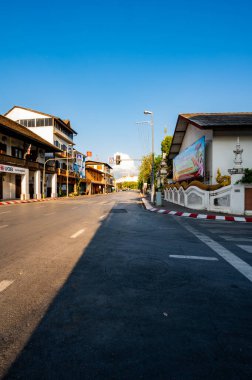 CHIANG MAI, THAILAND - April 27, 2020 : Chiang Mai Town at Tha Phae Road, Thailand.