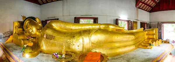 Reclining Buddha Phra Sing Waramahavihan Temple Chiang Mai Province — Photo