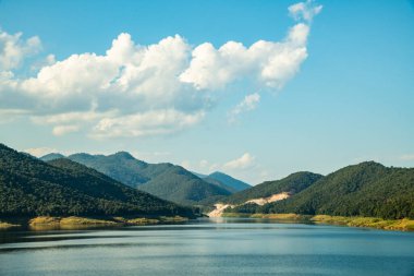 Mountain with Mae Kuang Udom Thara dam, Thailand