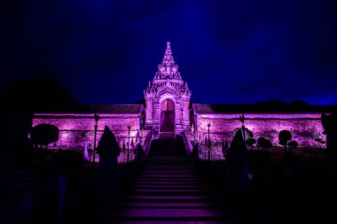 Phra Thad Lampang Luang temple in the night, Thailand.