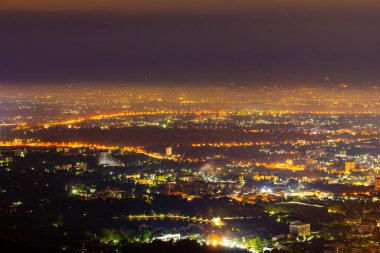 Chiangmai city in the night, Thailand.