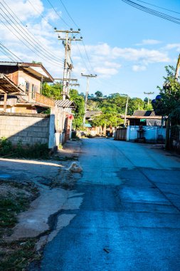 Small village in Mueang Khong district, Thailand.
