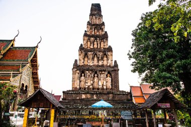 The Chamadevi temple in the evening, Thailand.