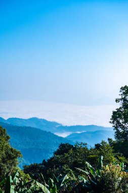 Mountain view at Doi Kiew Lom view point in Huai Nam Dang national park, Thailand.