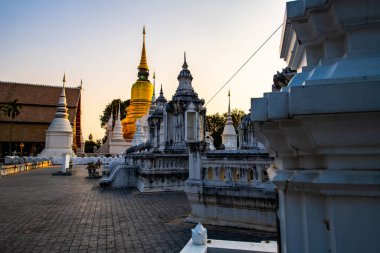 Suan Dok temple in the evenin, Thailand.