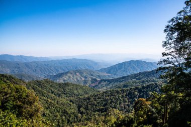 Mountain view at 1715 view point in Nan province, Thailand.