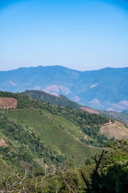 Mountain view at 1715 view point in Nan province, Thailand.