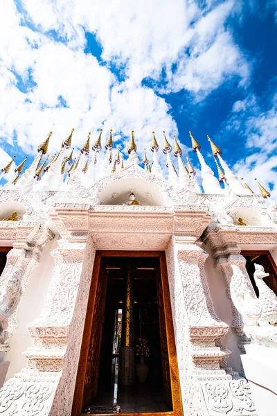 Temple Pong Sunan Avec Des Nuages Dans Province Phrae Thaïlande — Photo