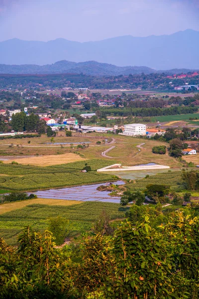 Vista País Distrito Wiang Papao Tailândia — Fotografia de Stock