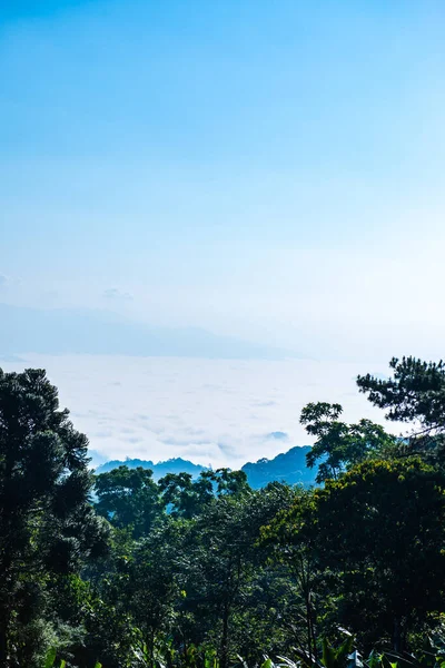 Mountain View Doi Kiew Lom View Point Huai Nam Dang — Fotografia de Stock