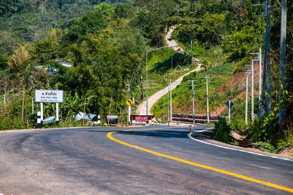 Road Mountain Boklua District Thailand — Fotografia de Stock