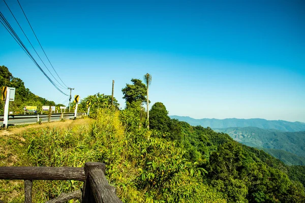 stock image Mountain view at 1715 view point in Nan province, Thailand.