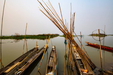 Fishing boat in Kwan Phayao lake, Thailand.