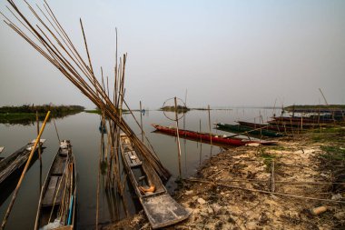 Fishing boat in Kwan Phayao lake, Thailand.