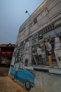 UTTARADIT, THAILAND - 6 Nisan 2019: Laplae pazarı, Tayland.