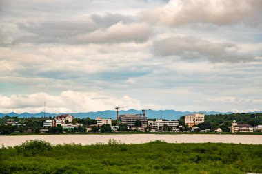 PHAYAO, THAILAND - August 11, 2019: Kwan Phayao lake with Phayao city, Thailand.