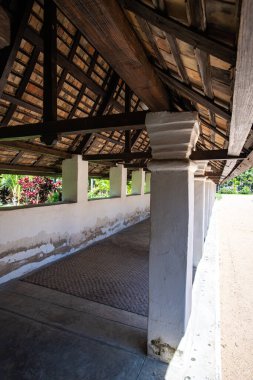 The corridor in Intharawat temple, Chiangmai province.