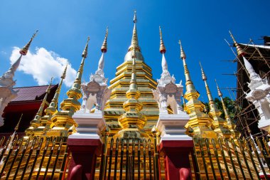 Golden pagoda in Phan Tao temple, Chiangmai province.