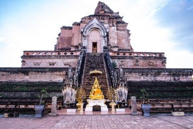 Ancient pagoda in Chedi Luang Varavihara temple, Chiangmai province.