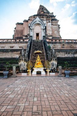 Ancient pagoda in Chedi Luang Varavihara temple, Chiangmai province.