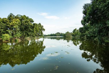 Ang Kaew Reservoir in Chiang Mai University, Thailand.