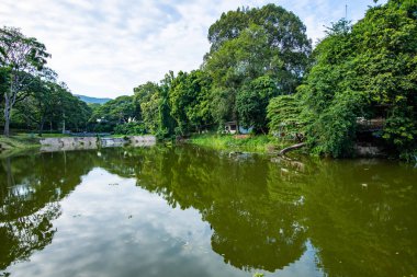 Ang Kaew Reservoir in Chiang Mai University, Thailand.