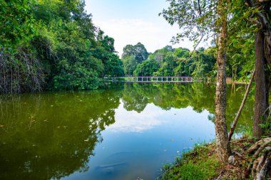 Ang Kaew Reservoir in Chiang Mai University, Thailand.
