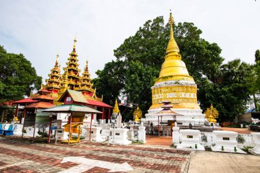 Golden pagoda in Sri Chum temple, Lampang province.