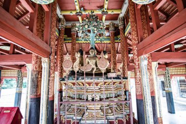 Ancient Buddha in Pong Sanuk temple, Lampang province.