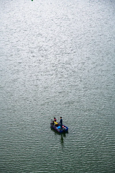 Чайангмай Таиланд Июля 2019 Года Маленькая Лодка Плотине Mae Kuang — стоковое фото