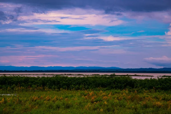 Kwan Phayao Lake Rainy Clouds Thailand — Stockfoto
