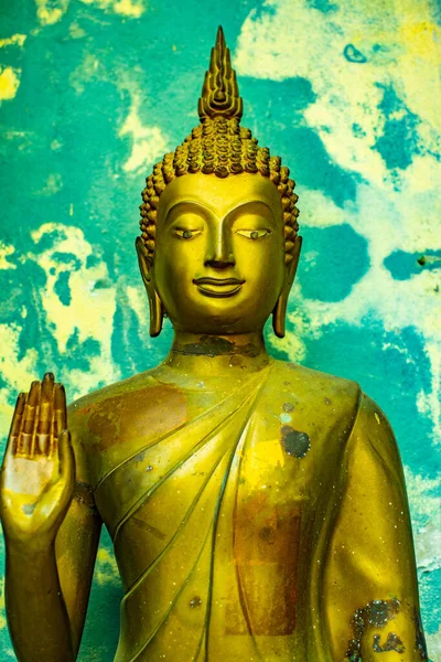 stock image Standing Buddha statue in Analyo Thipayaram temple, Thailand.