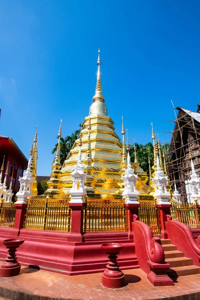 Golden Pagoda Phan Tao Temple Chiangmai Province — 스톡 사진
