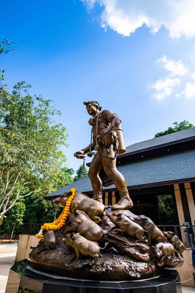 Chiang Rai Thailand October 2019 Monument Saman Kunan Tham Luang — Stock Photo, Image